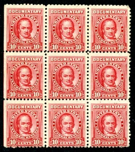 USA R294 MINT NH MARGIN BLOCK OF NINE  NO OVERPRINT - Picture 1 of 1