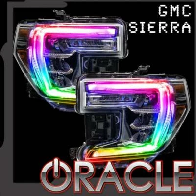 Farol DRL Oracle Lighting 2019-2021 compatível com GMC Sierra ColorSHIFT BC1 RGB+W - Imagem 1 de 4
