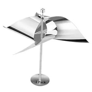 Pack Reflective Bird Deterrent, Upgraded Version Wind Powered Spinning Bird 2 - Picture 1 of 7