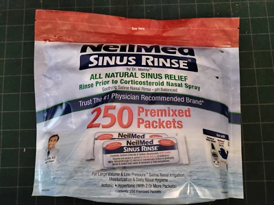Neilmed Sinus Rinse Premixed Refill 250 Packets expiration July 2027 - Image 1 of 3