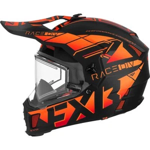 FXR Clutch X Evo Electric Shield Snowmobile Helmet Orange Size 2XL - Picture 1 of 3