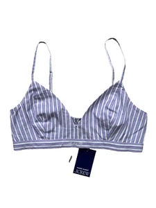 Marie Marot X J.Crew Bralette Top Thomas Mason Cotton Poplin ( 10 ) - Picture 1 of 6