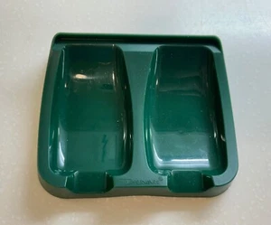 New Vintage Tupperware Double Spoon Utensil Rest Hunter Green Made in USA - Picture 1 of 8
