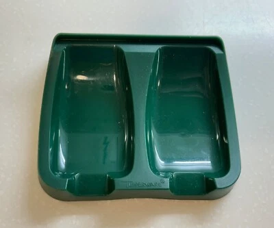 New Vintage Tupperware Double Spoon Utensil Rest Hunter Green Made in USA - Image 1 of 4