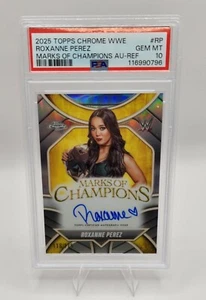 Topps 2025 cromo WWE ROXANNE PEREZ MARCAS DE CAMPEONES AUTOMÁTICO #118/175 PSA 10 GEMA - Imagen 1 de 2