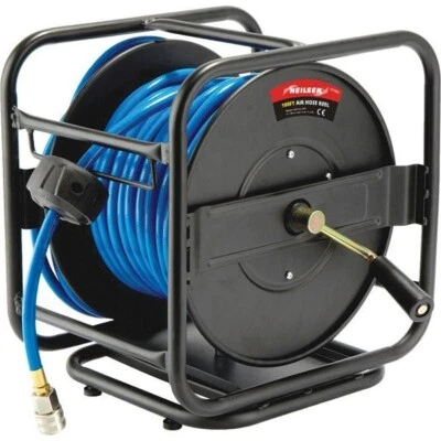 Air Hose Reel 30m 100ft 1/4" 300psi Air Compressor Pipe Floor Standing - 1533 - Image 1 of 2