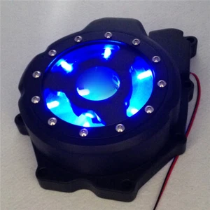Blue LED Black Left Engine Stator Cover See Through For Yamaha 2006-2021 YZF-R6 - Bild 1 von 2