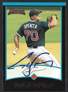 2001 BOWMAN #332 Corey Spencer ROOKIE BOSTON RED SOX SIGNED AUTOGRAPH AUTO COA - Picture 1 of 1
