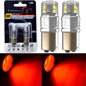 LED 15W 1157 Red Two Bulbs Light Stop Brake Tail Parking Replace Stock Lamp EO - Picture 1 of 18