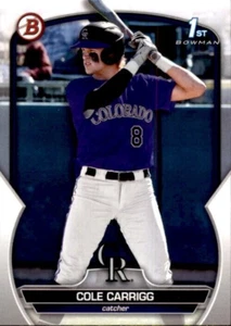 LOTE DE 5 2023 BOWMAN DRAFT 1A BASE PROSPECTO BD151 COLE CARRIGG ROCKIES RADIOCONTROL - Imagen 1 de 2