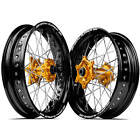 Ktm 350 Exc-f 2012 - 2023 Sm Prosupermotard Wheel Set 17x3.50 17x4.25 Black Rims