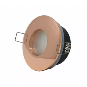 Waterproof Bathroom Downlight IP65 LED Round GU10 Rose Gold Frosted - Picture 1 of 4