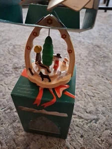 Richard Glasser Warmespiel Pyramid Wooden Handmade Germany Dogs Christmas Tree - Picture 1 of 6