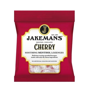 Jakemans Lozenges CHERRY Flavour Sweets Bags 73 grams - Picture 1 of 1