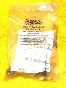 BOSS OEM HDW01744 KIT 1/2" EYE BOLT SET ASSEMBLY (2 EACH) FACTORY SNOWPLOW PARTS - Picture 1 of 5