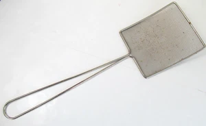 Metall Drahtgeflecht Sieb Spatel Vintage Küchenwerkzeug Braten Kochen Sieb E - Bild 1 von 6