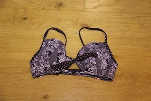 BIKINI OBERTEIL GRÖSSE 33 B BRAUN ROS MIT BÜGEL SCHAUMSTOFF PUSH UP S. OLIVER - Bild 1 von 2