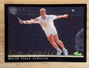 Tarjeta de atleta clásica Jim Courier 1992 clase mundial #46 sin precio base como nueva equipo WTA Estados Unidos - Imagen 1 de 2