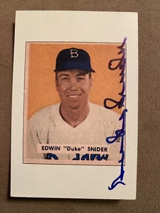 Edwin Duke Snider signed Autogramm Auto 1989 Bowman Inserts Card - HOF - Bild 1 von 3