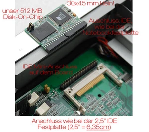 512 MB DOC MICRO FESTPLATTE HDD FSC FUTRO S200 S300 S400 IGEL 4210LX 564LX -13 - Picture 1 of 1