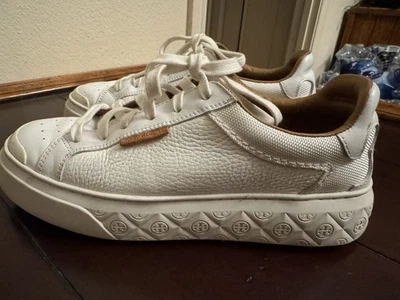 Tory Burch Ladybug White Leather Sneakers Shoes Low Top Women’s Sz 9.5M - Image 1 of 4