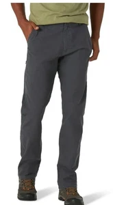 WRANGLER Rugged Utility Straight Fit Men's 34x32 Gray Khaki Pants Flex Waistband - Picture 1 of 10