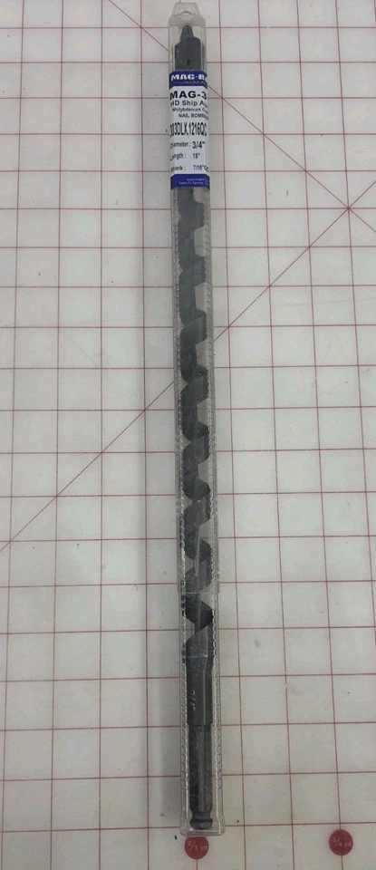 Mag-Bit 303DLX.1216QC Molybdenum Coated Nail Bomber Ship Auger Bit 18 inch
