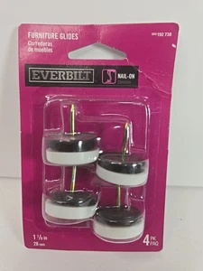 Everbilt Furniture Desliza Uso en Alfombra/Clavo - En 1 - 1/8 en 4 PK - 192 738 - Imagen 1 de 11