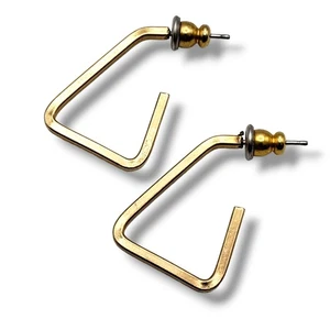 Pendientes de aro minimalistas vintage tono dorado - Imagen 1 de 3