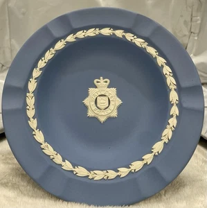 Wedgwood Blue Jasperware Ashtray 7" Wallasey Police Made in England - Picture 1 of 5