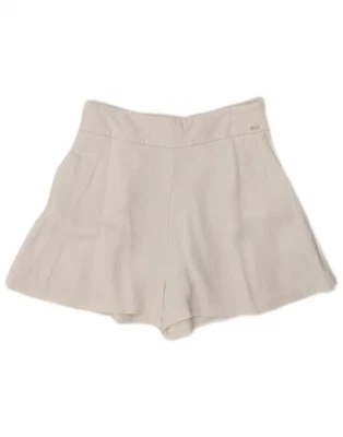 Pantalones Cortos Chinos ELISABETTA FRANCHI Mujer Pierna Ancha Cintura Alta W26 Pequeños Blancos AH02 Foto 1 de 3