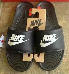 Sandalias Nike Victori One Slides negras blancas activas CN9675-002 para hombre NUEVAS - Imagen 1 de 5