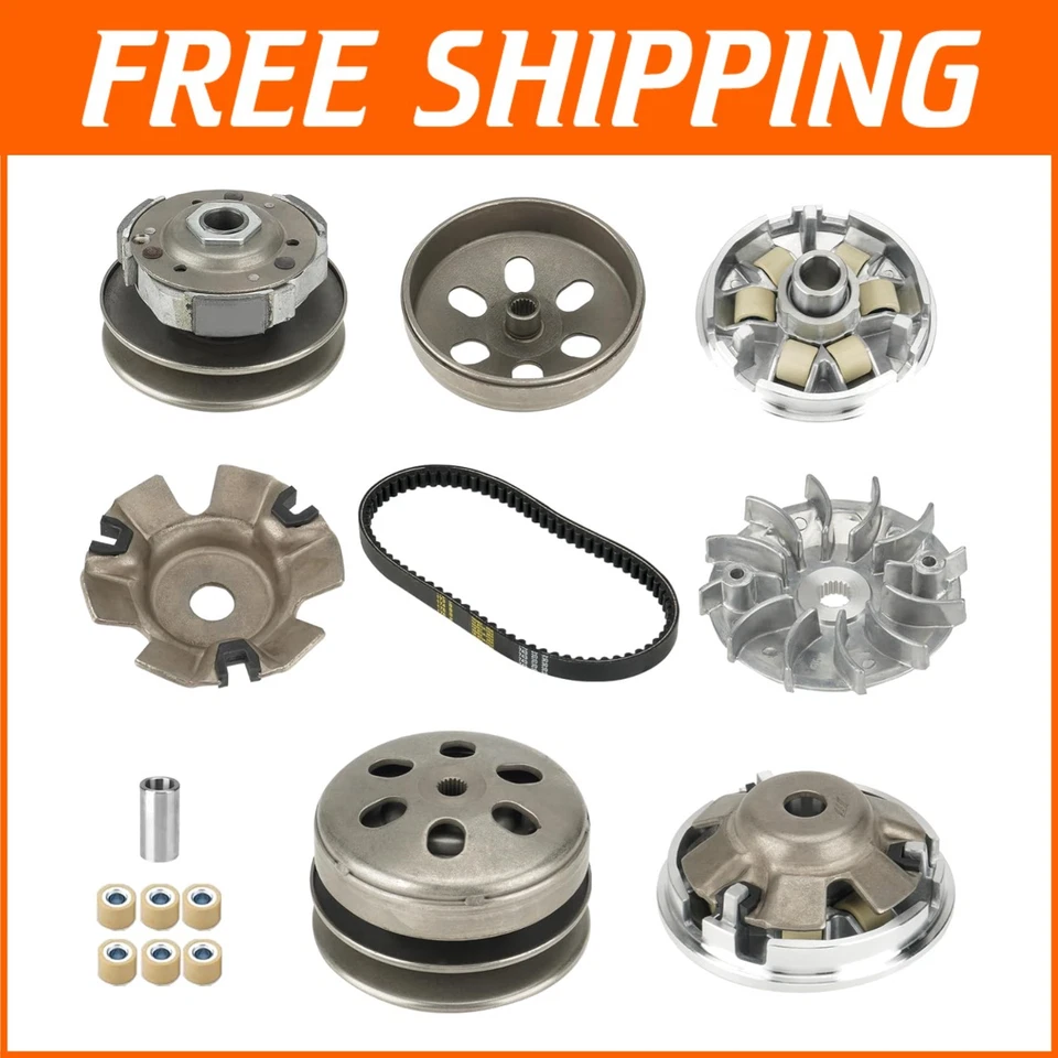 Sistema de embrague de alto par GY6 resistente para 125cc/150cc - Variador y juego de correas 743 Foto 1 de 4