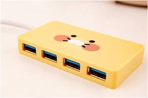 Kakao Friends Choonsik Face Mega USB Hub USB-A & Type-C 4-Port 5Gbps Data Speed - Picture 1 of 19
