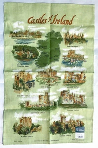 Tea Towel 29” Irish Castles Of Ireland Pure Linen Ulster Weavers NEW w/ TAG 8243 - Picture 1 of 5