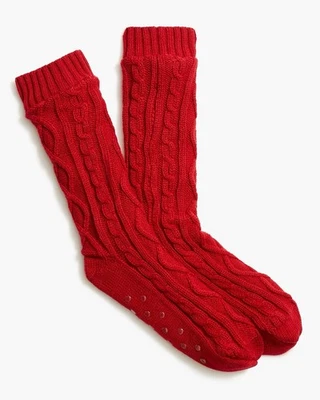 全新 J.crew 女式红色拖鞋袜 29.50 美元 防滑 — 第 1/4 张图片