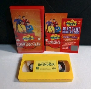 The Wiggles Here Comes the Big Red Car VHS Tape Red Clamshell Rare Kids Musical - Picture 1 of 7