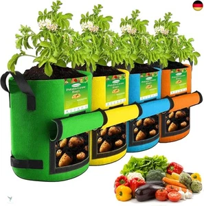 kopotma 4 Stück Bunte Kartoffel Pflanzsack, 10-Gallonen 40L Pflanzsack mit - Bild 1 von 6