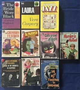 Dell Map-Back Pocket Book Lot Of 10 Dell Books 1940s-50s - A.A. Fair, Hitchcock, - Imagen 1 de 14