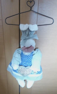 Niedliches Stofftier Hase schwarz Aufhänger mit Plakette Wenn ich gewusst hätte, dass Enkelkinder... - Bild 1 von 9
