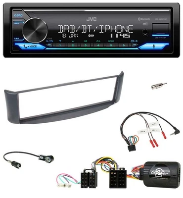JVC Bluetooth DAB USB Lenkrad Autoradio für Smart ForTwo 2004-07 grau - Bild 1 von 4