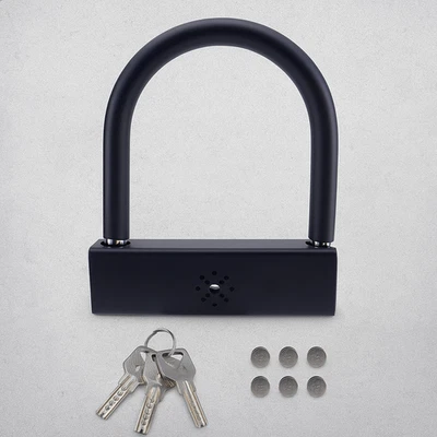 U-Shaped Anti-Theft Alarm Lock for Bicycle Motorcycle | Alloy Steel Construction - Image 1 of 4