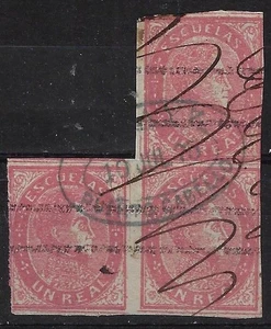 Venezuela: 1871; Scott 027, bloque, ajuste 6 bordes, tinta usada + mensajero, EBVE107 - Imagen 1 de 2