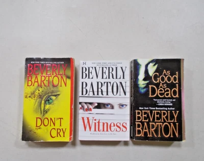 3 BEVERLY BARTON # PB ROMANTIC SUSPENSE DON'T CRY WITNESS GOOD AS DEAD Foto 1 de 4