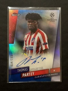 2019-20 Topps Finest UEFA Champions League #FA-TP Thomas Partey Blue Auto /150 - Picture 1 of 2