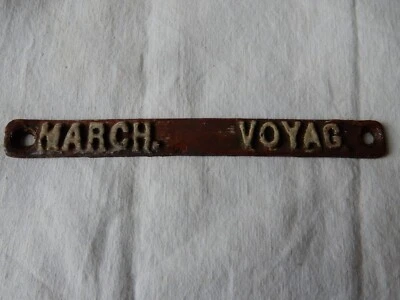 plaque de wagon de train sncf , locomotive , no émaillée , chemin de fer - Photo 1/2