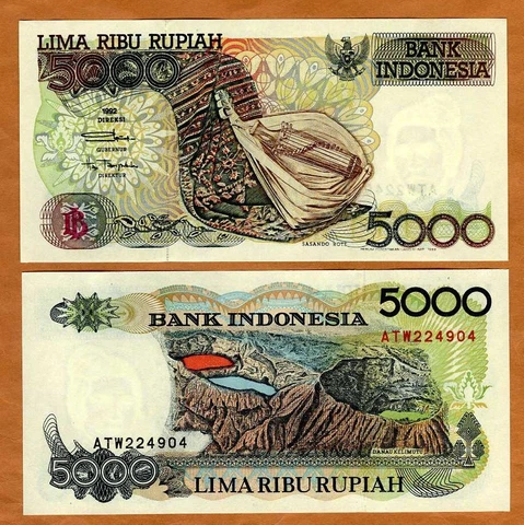 Indonesia, 5000 Rupiah, 1992/1999, P-130h, UNC Colorful Cover