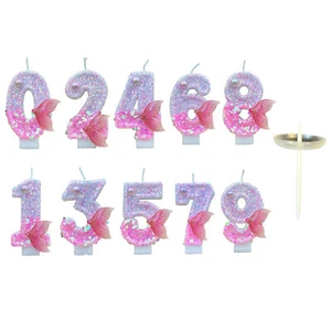 Pink Number Cake Candle Pick Age Birthday Pride Party Decoration Topper Gift - Picture 1 of 22