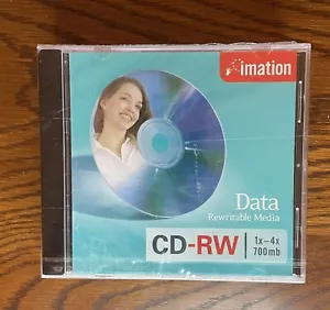 BLANK Imation CD-RW 80 Min / 700 MB Discs with Jewel Cases (NEW) 4 Pack - Picture 1 of 3