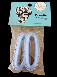 Barrette Vintage - Coppia di Barrette "Paulette" (Ovale Blu) - Germania - Foto 1 di 4